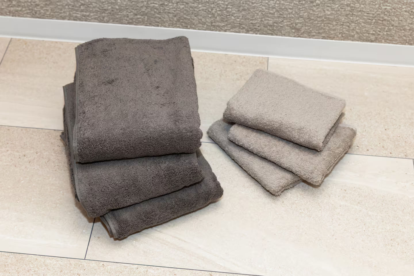 Stacked fresh clean towels