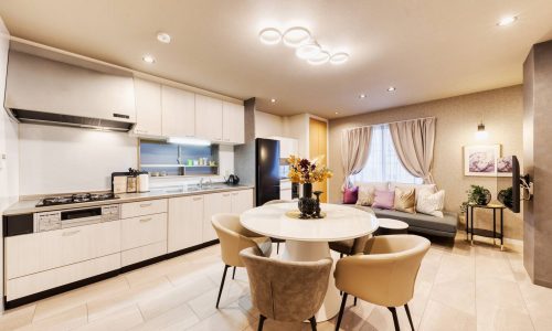 Haven Kukan Momodani luxury modern living room rental Osaka
